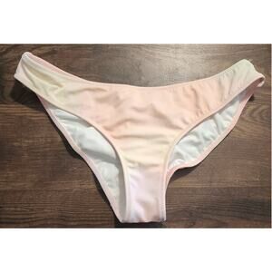 Victoria's Secret Pastel Tie Dye Pink Purple Yellow Bikini Bottoms Size Small